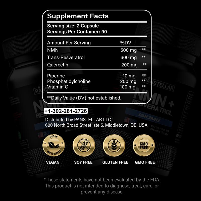 NMN + Resveratrol Capsule - Panstellar Shop
