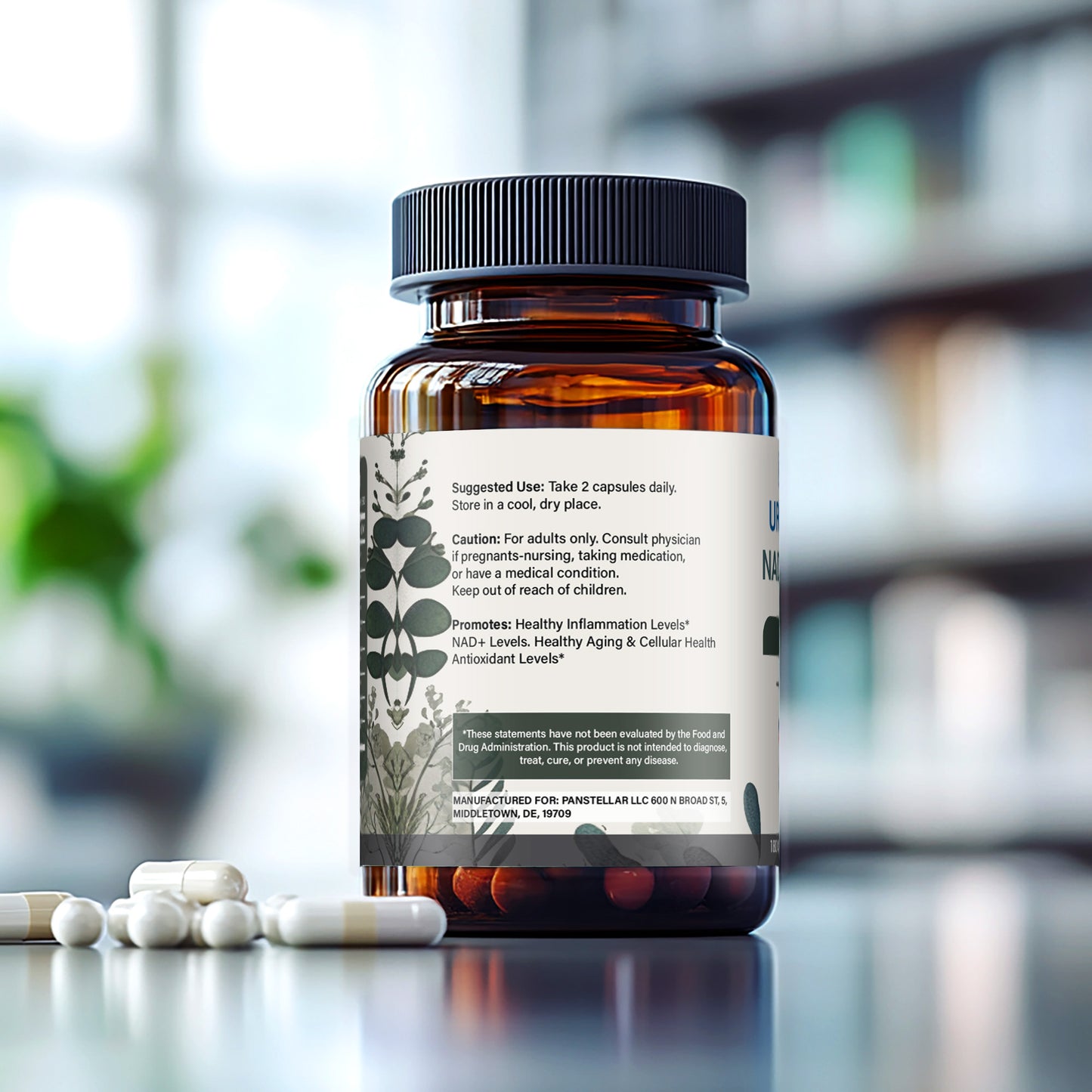 Urolithin A supplement 2000mg - with NAD+ Booster - Energy & Longevity - 180 capsules - Panstellar Shop