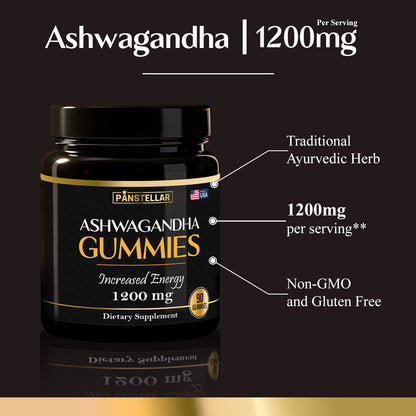 Ashwagandha Gummies 1200mg - 3 Months Supply - Panstellar Shop
