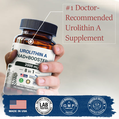 Urolithin A supplement 2000mg - with NAD+ Booster - Energy & Longevity - 180 capsules - Panstellar Shop